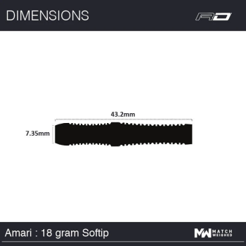 Red Dragon Amari 18gr Barrel, 20gr Pfeil 90% Tungsten