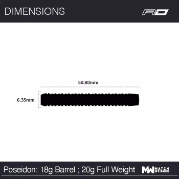 Winmau Poseidon 18gr Barrel / 20gr full 90% Tungsten