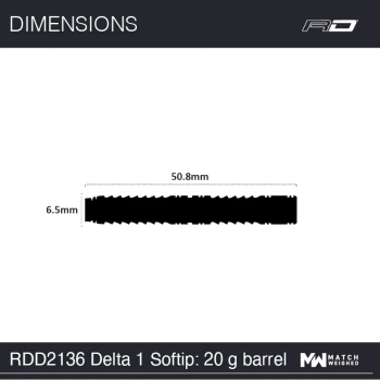 Red Dragon Delta 20gr Barrel, 22gr Pfeil 90% Tungsten Red Dragon Delta 20gr Barrel, 22gr Pfeil 90% Tungsten