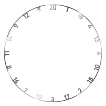 Bull's Metal Number Ring - Silver -