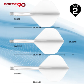 Mission Force 90 - New Moulded Flight & Shaft System - Standard No2 - clear -