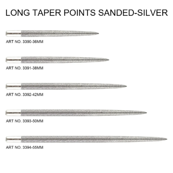 One80 Long Taper Points (Sand Coated) silver