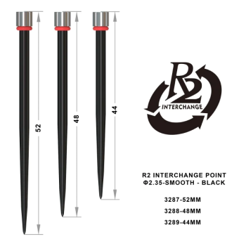One80 R2 Interchange Point 2,35mm Smooth Black - 48mm -