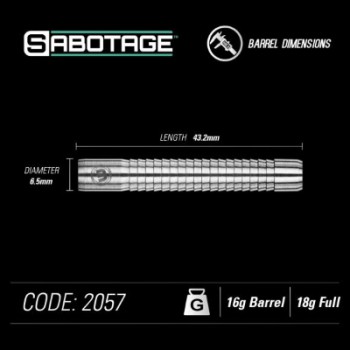 Winmau Sabotage 16 gram Barrel / 18 gram full 90% Tungsten