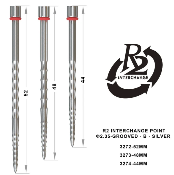 One80 R2 Interchange Point (2,35mm) Grooved B - 44mm - silver