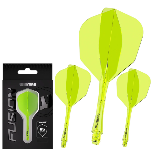Winmau Fusion Integrated Flight & Shaft - No. 6 - neongelb