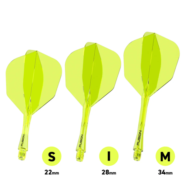 Winmau Fusion Integrated Flight & Shaft - No. 6 - neongelb