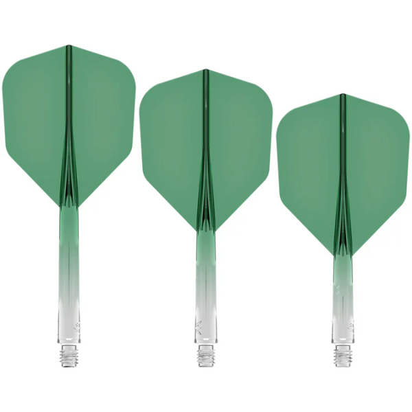 Mission Force 90 - New Moulded Flight & Shaft System - Standard No6 - Gradient - Transparent Green - short