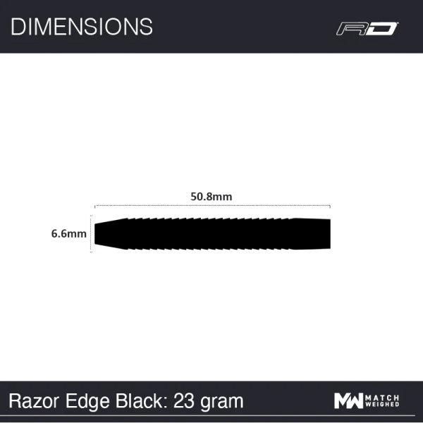 Red Dragon Razor Edge black - 85% Tungsten