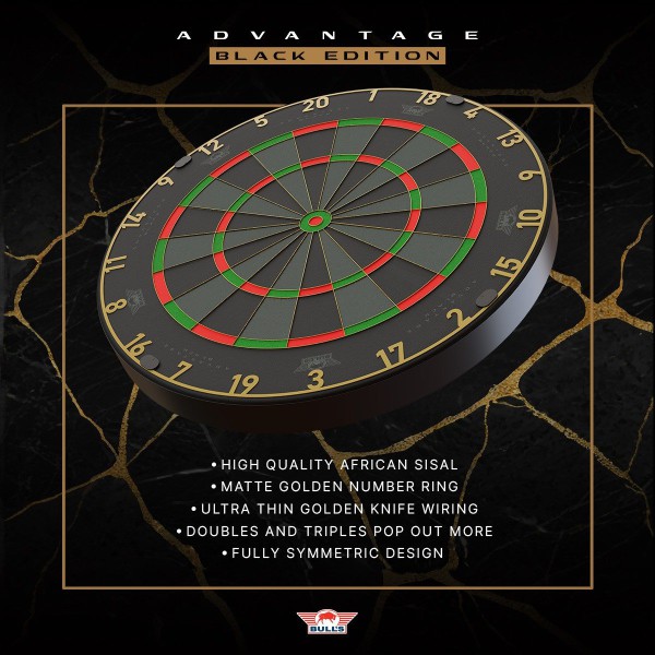Bull's Advantage Black Dartboard