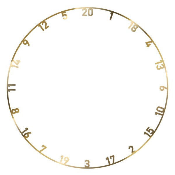 Bull's Metal Number Ring - Gold -