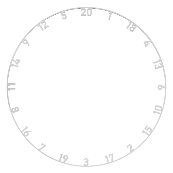 Bull's Metal Number Ring - White -