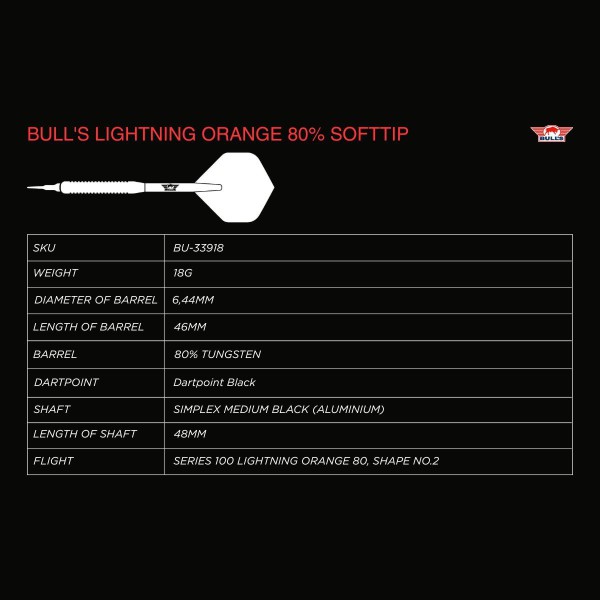 Bull's Lightning Orange 80% 18 gram