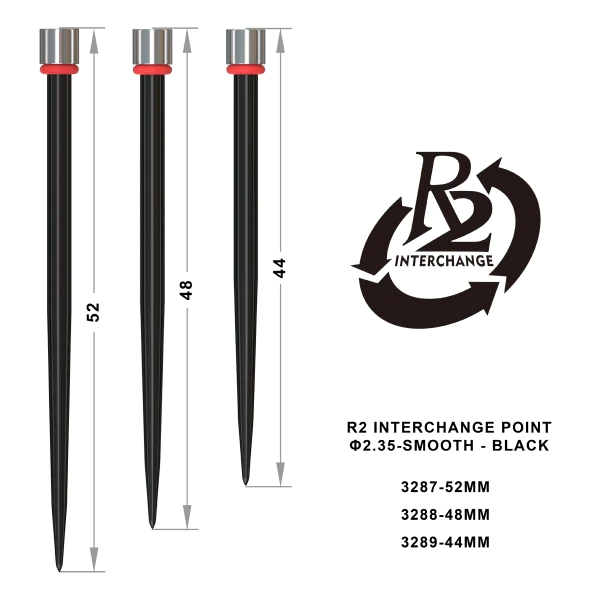One80 R2 Interchange Point 2,35mm Smooth Black - 48mm -