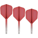 Mission Force 90 - New Moulded Flight & Shaft System - Standard No6 - Gradient - Transparent Red - Medium