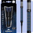 Mission Nightfall Darts - Soft Tip Tungsten - Barrel Weight 16.5g - M1 - Straight Ring - 18g ST